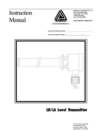 Thumbnail of document Manual - LA Top Mount Level Transmitter